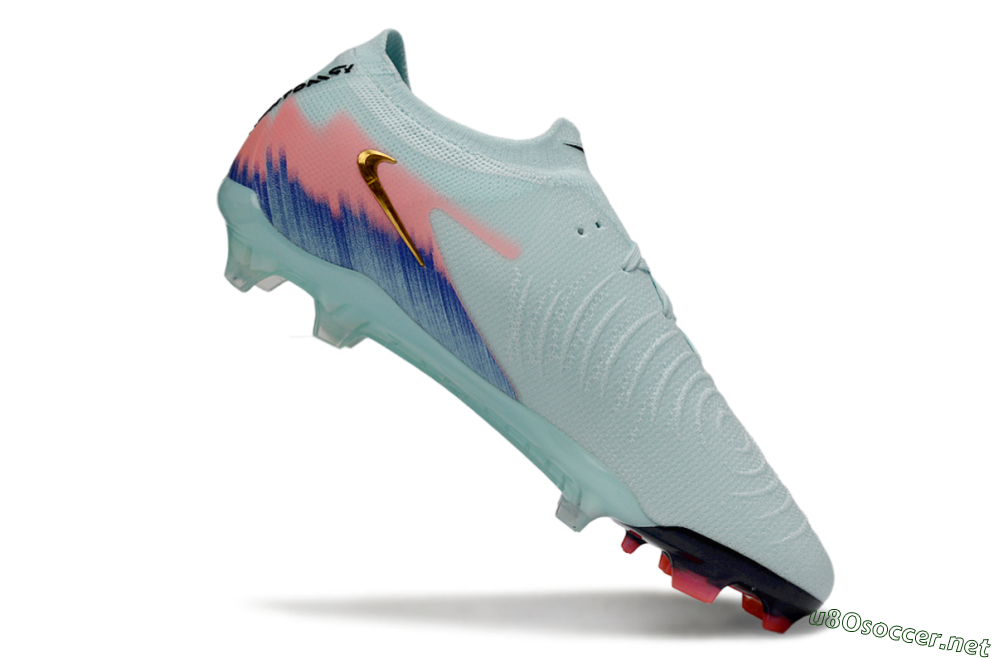 Men's Nike Phantom GX 2 Elite FG Football Boots - Aqua/Coral Fade/Deep Blue 4