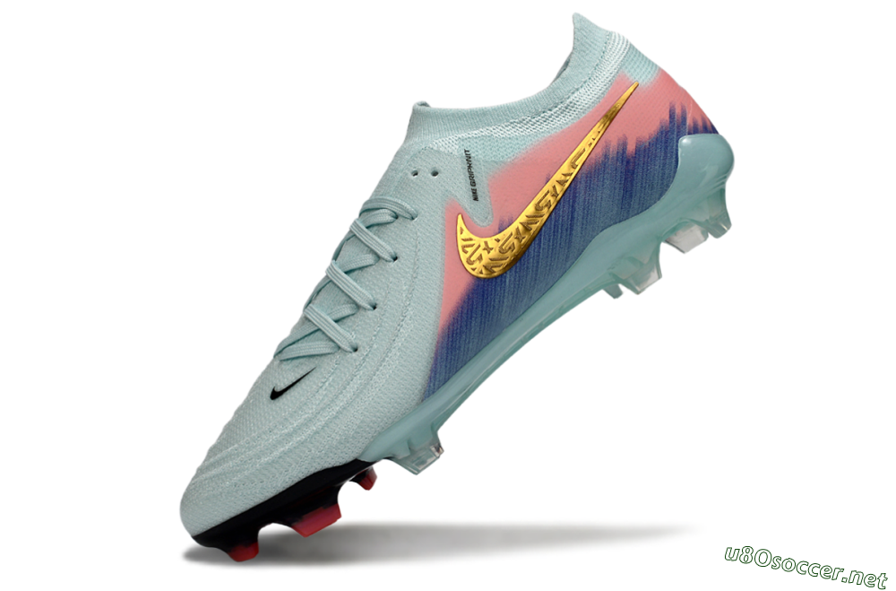 Men's Nike Phantom GX 2 Elite FG Football Boots - Aqua/Coral Fade/Deep Blue 5