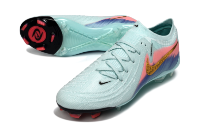 Men's Nike Phantom GX 2 Elite FG Football Boots - Aqua/Coral Fade/Deep Blue
