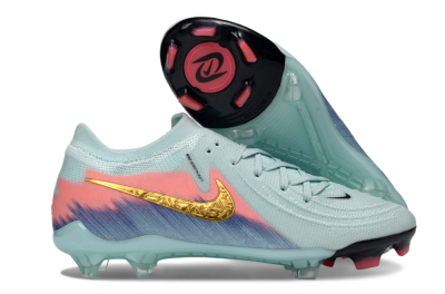 Men's Nike Phantom GX 2 Elite FG Football Boots - Aqua/Coral Fade/Deep Blue