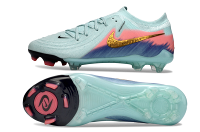 Men's Nike Phantom GX 2 Elite FG Football Boots - Aqua/Coral Fade/Deep Blue