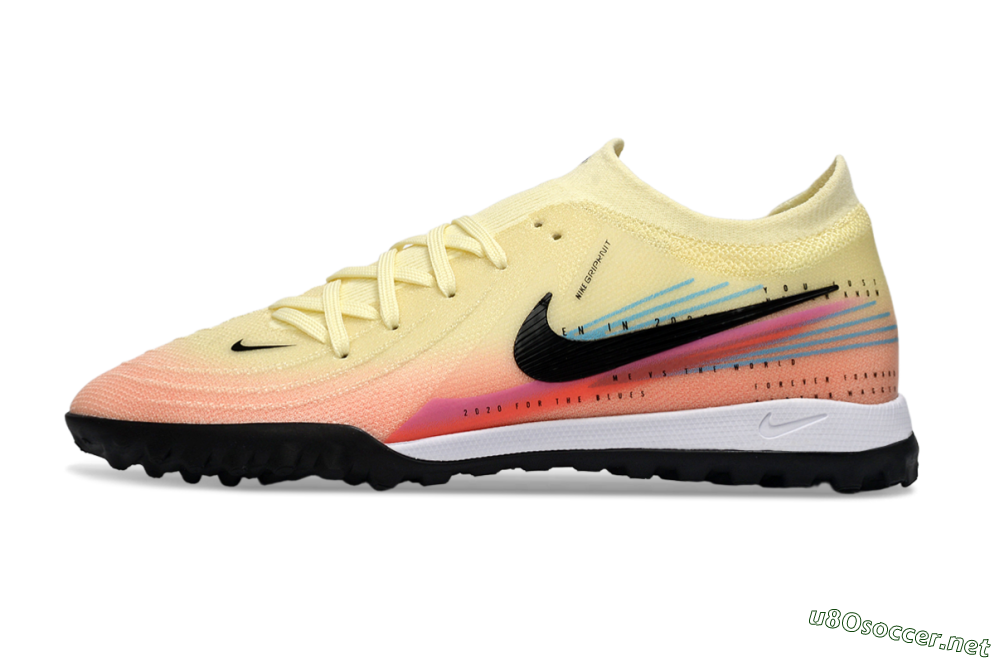 Men's Nike Phantom GX 2 Elite TF Football Shoes - Yellow/Sunset Orange/Pink Lemonade 0