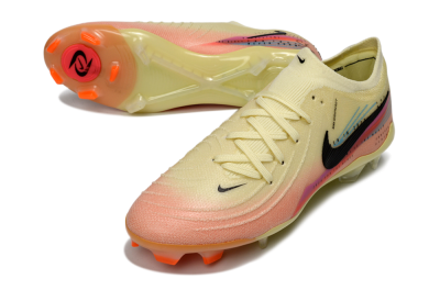 Men's Nike Phantom GX 2 Elite FG Football Boots - Yellow/Peach Fusion/Sunrise Glow