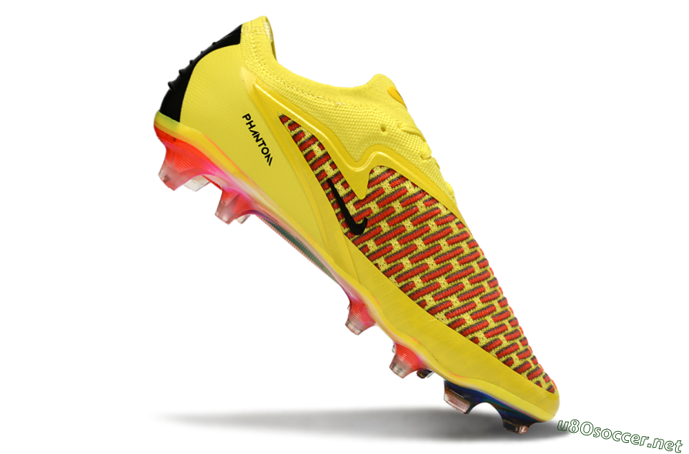 Men's Nike Phantom 6 Low Elite FG Football Boots - Yellow/Vibrant Lemon/Fiery Sunset 4
