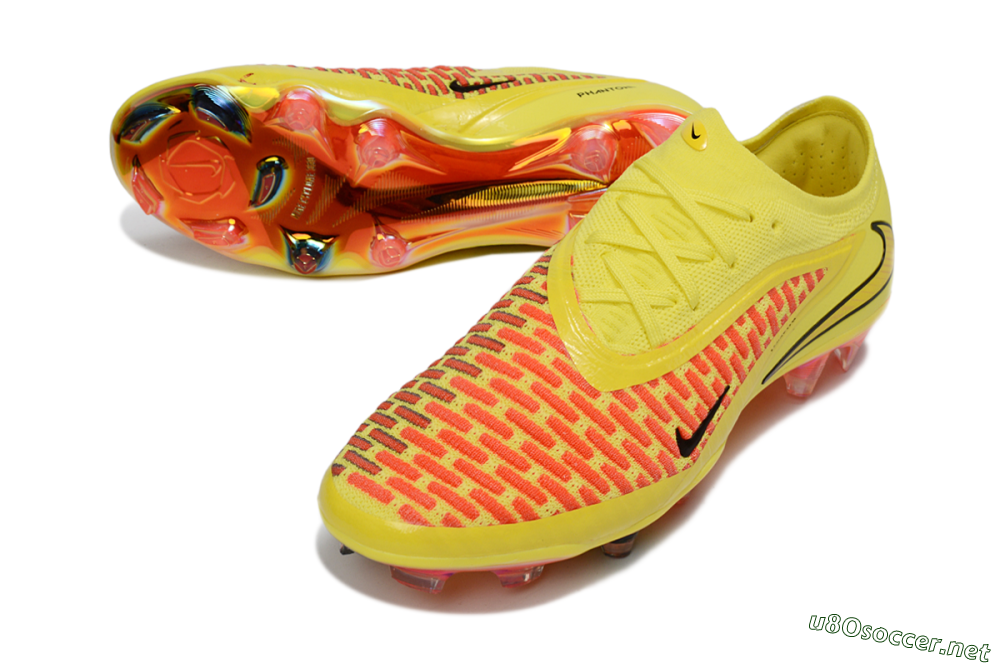 Men's Nike Phantom 6 Low Elite FG Football Boots - Yellow/Vibrant Lemon/Fiery Sunset 3