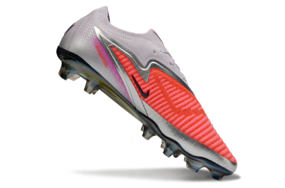 Men's Nike Phantom 6 Low Elite FG Football Boots - Red/Bright Coral/Steel Gray