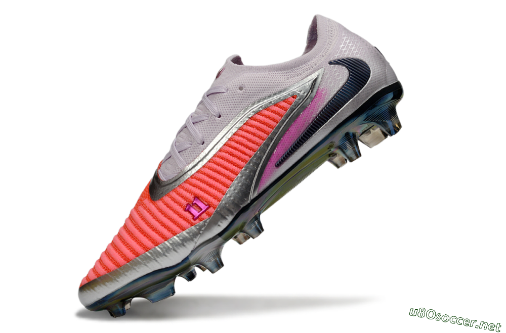 Men's Nike Phantom 6 Low Elite FG Football Boots - Red/Bright Coral/Steel Gray 5