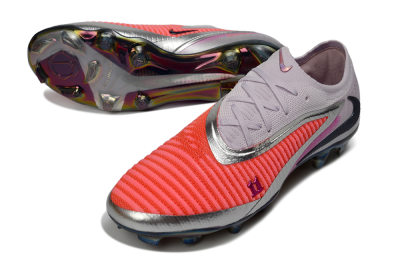 Men's Nike Phantom 6 Low Elite FG Football Boots - Red/Bright Coral/Steel Gray