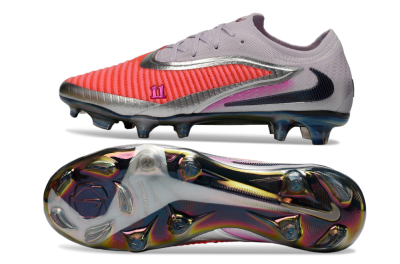 Men's Nike Phantom 6 Low Elite FG Football Boots - Red/Bright Coral/Steel Gray