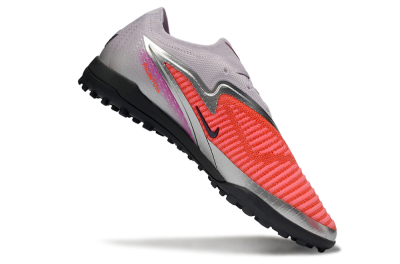 Men's Nike Phantom 6 Low Elite TF Football Shoes - Pink/Vibrant Coral/Metallic Silver