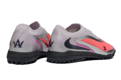 Men's Nike Phantom 6 Low Elite TF Football Shoes - Pink/Vibrant Coral/Metallic Silver