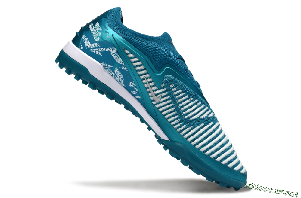 Men's Nike Phantom 6 Low Elite TF Football Shoes - Teal/Cool Teal/White Burst 4