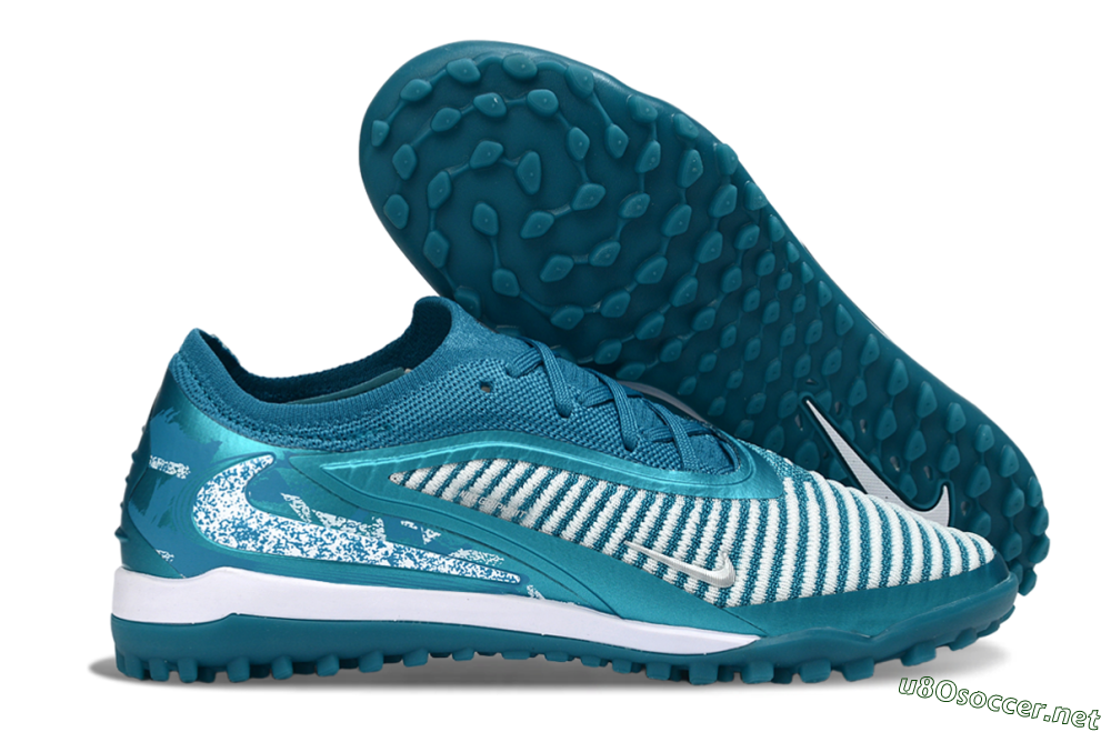 Men's Nike Phantom 6 Low Elite TF Football Shoes - Teal/Cool Teal/White Burst 2