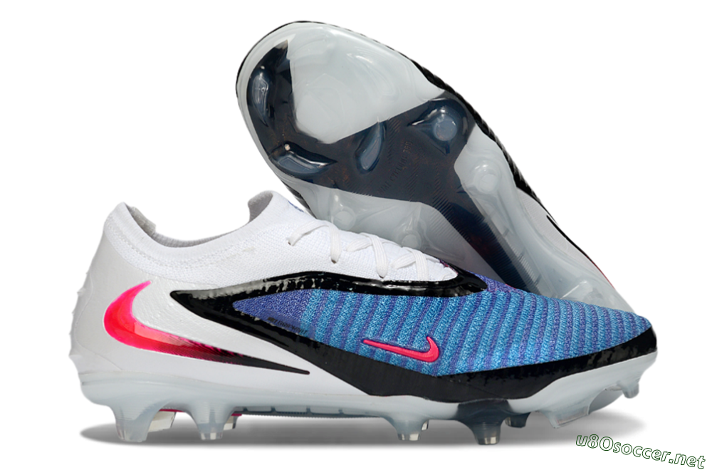 Unisex Nike Phantom 6 Low Elite FG Football Boots - Blue/Electric Blue/Hot Pink 2