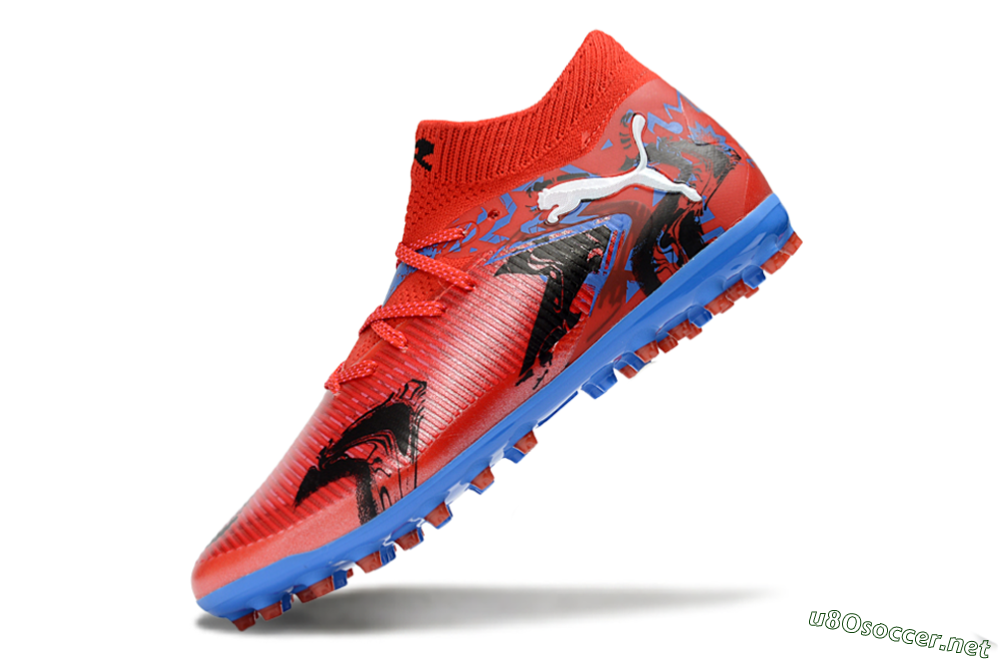 Men's Puma Future 8 Ultimate MG Football Boots - Red/Electric Blue/Fiery Red 5