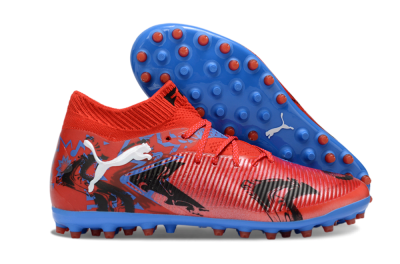 Men's Puma Future 8 Ultimate MG Football Boots - Red/Electric Blue/Fiery Red