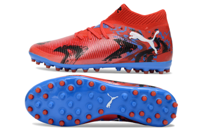 Men's Puma Future 8 Ultimate MG Football Boots - Red/Electric Blue/Fiery Red