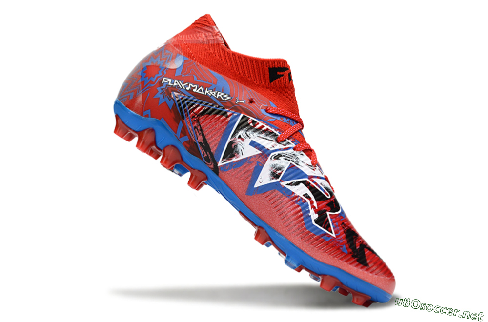 Men's Puma Future 8 Ultimate FG Football Boots - Red/Electric Blue/Dynamic Black 4