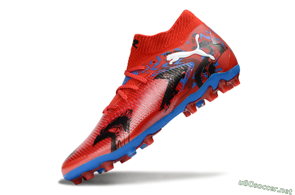 Men's Puma Future 8 Ultimate FG Football Boots - Red/Electric Blue/Dynamic Black 5