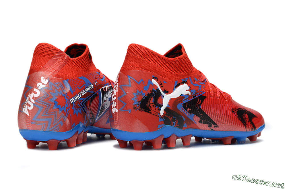 Men's Puma Future 8 Ultimate FG Football Boots - Red/Electric Blue/Dynamic Black 6