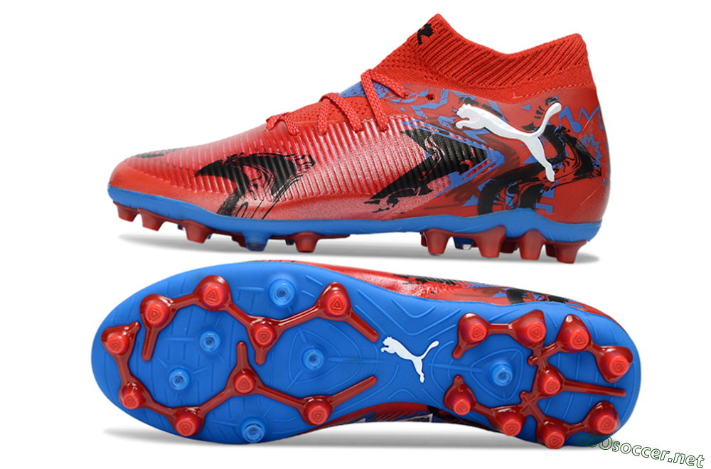 Men's Puma Future 8 Ultimate FG Football Boots - Red/Electric Blue/Dynamic Black 1