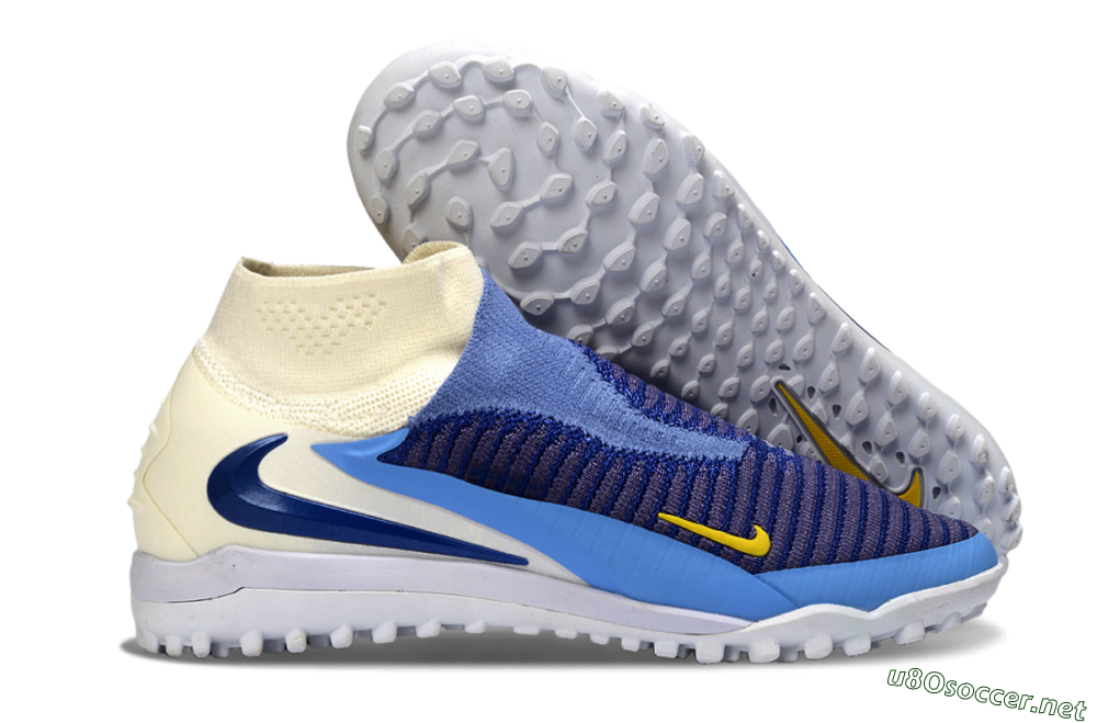 Men's Nike Phantom 6 High Elite TF Football Shoes - Blue/Sky Blue/Deep Blue 2