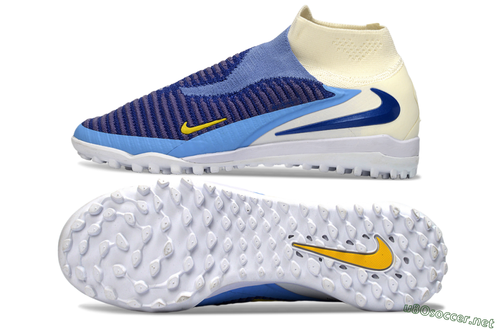 Men's Nike Phantom 6 High Elite TF Football Shoes - Blue/Sky Blue/Deep Blue 1