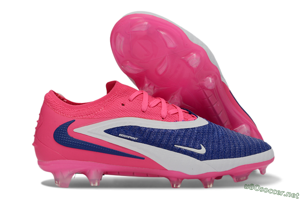Unisex Nike Phantom 6 Low Elite FG Football Boots - Purple/Electric Pink/Sapphire Blue 2