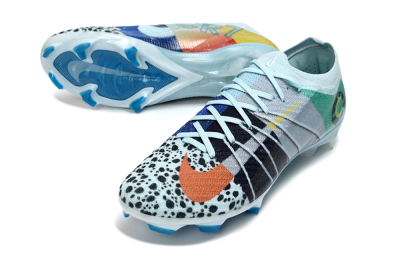 Unisex Nike Air Zoom Mercurial Vapor 16 Elite FG Football Boots - Blue/Aquatic Blue/Fiery Orange