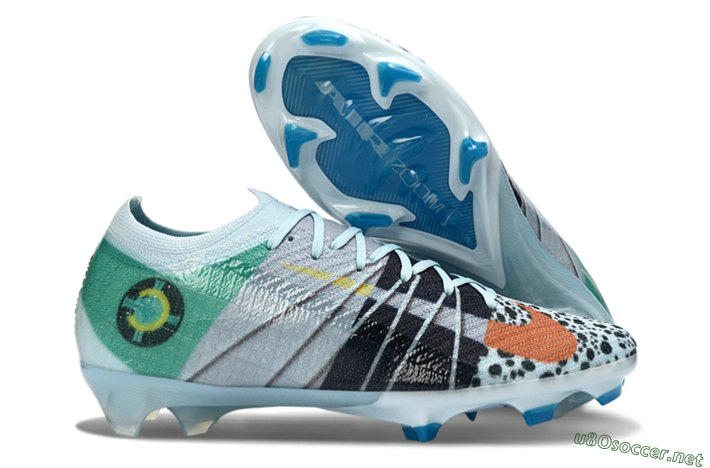 Unisex Nike Air Zoom Mercurial Vapor 16 Elite FG Football Boots - Blue/Aquatic Blue/Fiery Orange 2