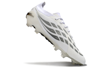 Men's Adidas Predator 26 Elite FG Football Boots - White/Silver/Black