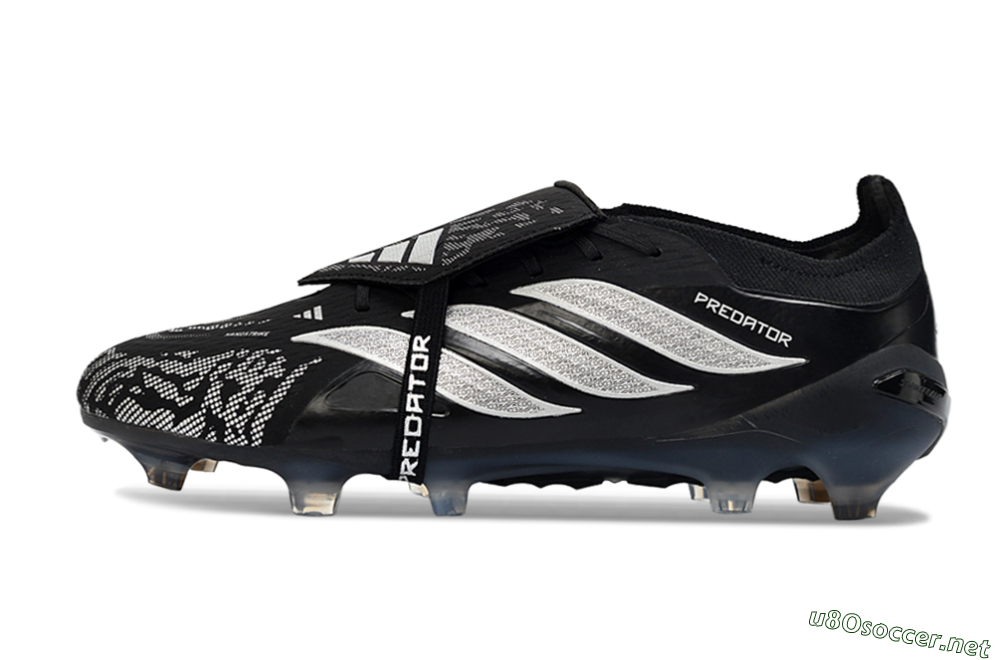 Men's Adidas Predator 26 Elite Fold-Over Tongue FG Football Boots - Black/Shadow Black/Flash Silver 0
