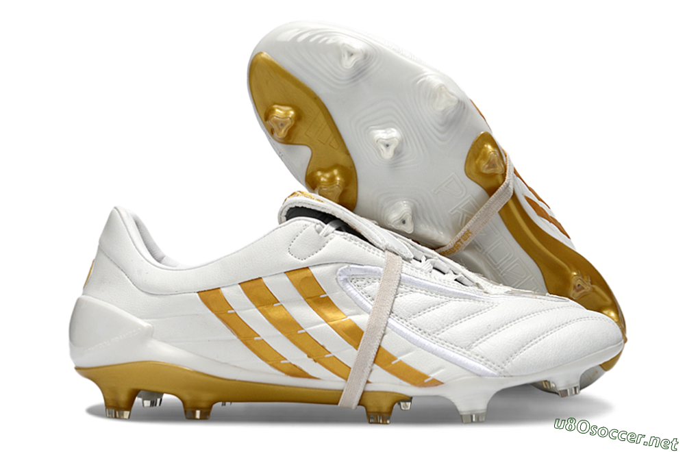Men's Adidas Predator Accelerator Electricity FG Football Boots - White/Gold/Steel 2