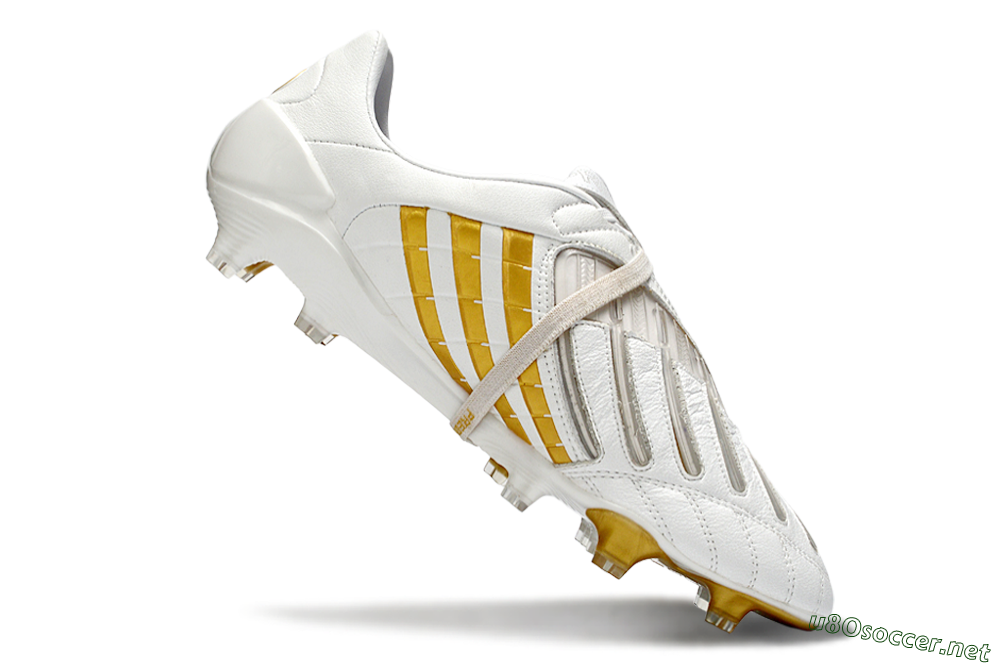 Men's Adidas Predator Accelerator Electricity FG Football Boots - White/Gold/Steel 4