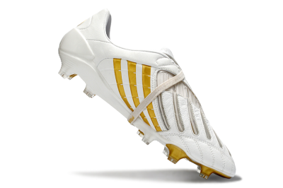 Men's Adidas Predator Accelerator Electricity FG Football Boots - White/Gold/Steel