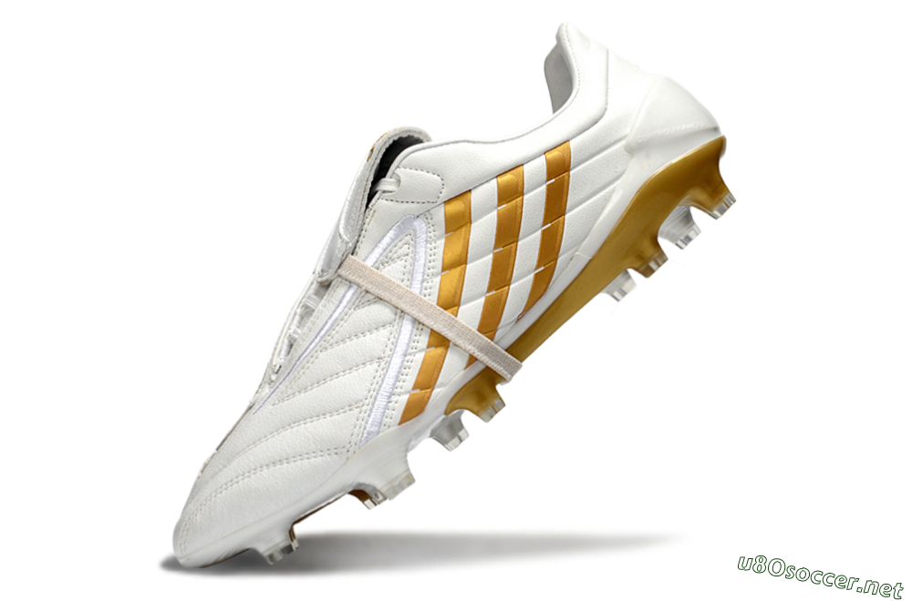 Men's Adidas Predator Accelerator Electricity FG Football Boots - White/Gold/Steel 5