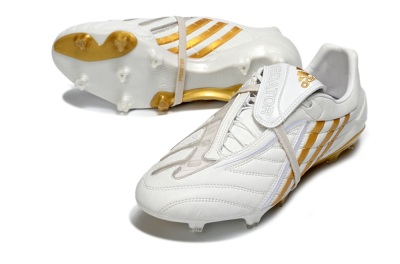 Men's Adidas Predator Accelerator Electricity FG Football Boots - White/Gold/Steel