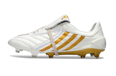 Men's Adidas Predator Accelerator Electricity FG Football Boots - White/Gold/Steel