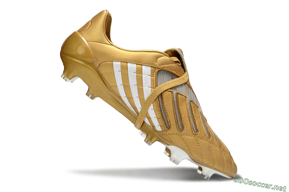 Men's Adidas Predator Accelerator Electricity FG Football Boots - Gold/Metallic Gold/Classic White 4