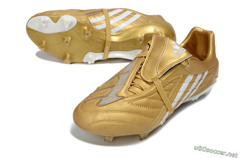 Men's Adidas Predator Accelerator Electricity FG Football Boots - Gold/Metallic Gold/Classic White 3