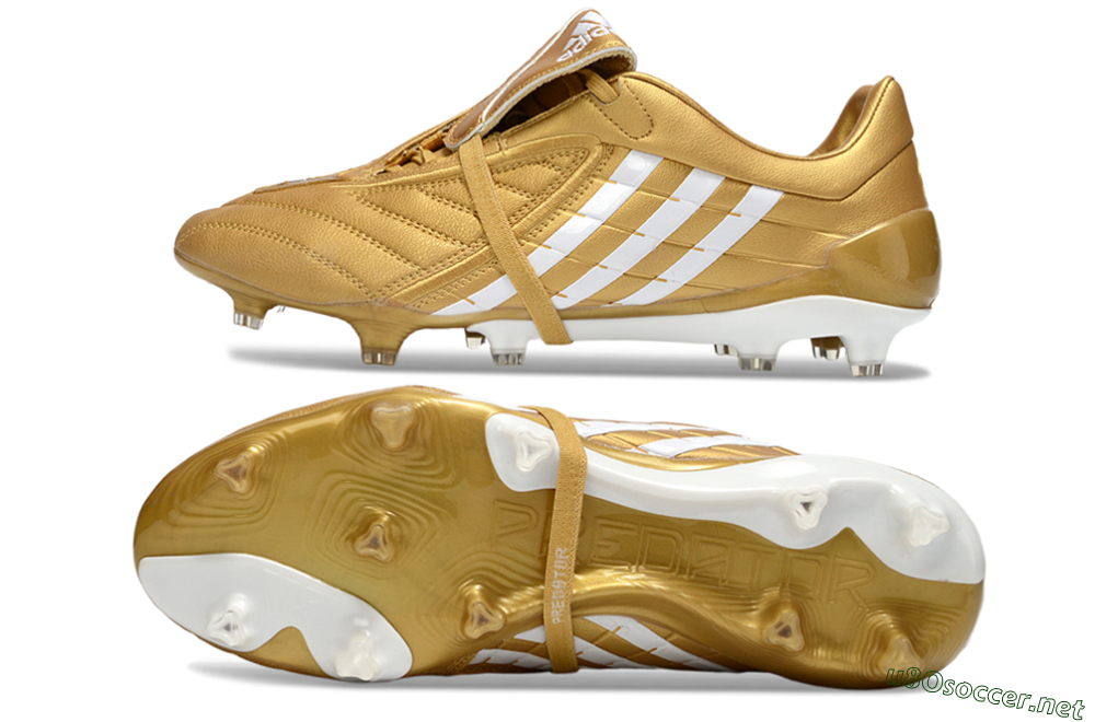Men's Adidas Predator Accelerator Electricity FG Football Boots - Gold/Metallic Gold/Classic White 1