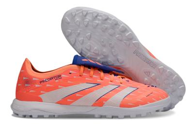 Men's Adidas Predator League Fold-Over Tongue TF Football Shoes - Orange/Vibrant Coral/Deep Navy