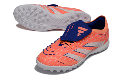 Men's Adidas Predator League Fold-Over Tongue TF Football Shoes - Orange/Vibrant Coral/Deep Navy