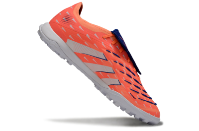 Men's Adidas Predator League Fold-Over Tongue TF Football Shoes - Orange/Vibrant Coral/Deep Navy