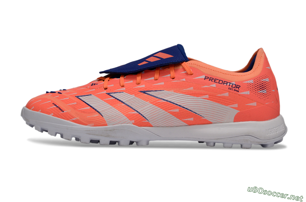 Men's Adidas Predator League Fold-Over Tongue TF Football Shoes - Orange/Vibrant Coral/Deep Navy 0