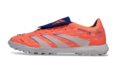 Men's Adidas Predator League Fold-Over Tongue TF Football Shoes - Orange/Vibrant Coral/Deep Navy