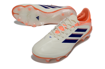 Men's Adidas Copa Pure 3 FG Football Boots - White/Vibrant Orange/Navy Blue