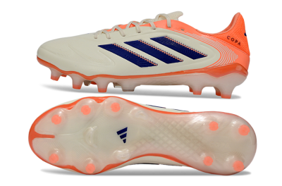 Men's Adidas Copa Pure 3 FG Football Boots - White/Vibrant Orange/Navy Blue