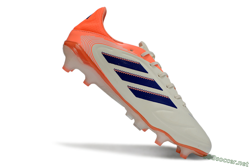 Men's Adidas Copa Pure 3 FG Football Boots - White/Vibrant Orange/Navy Blue 4