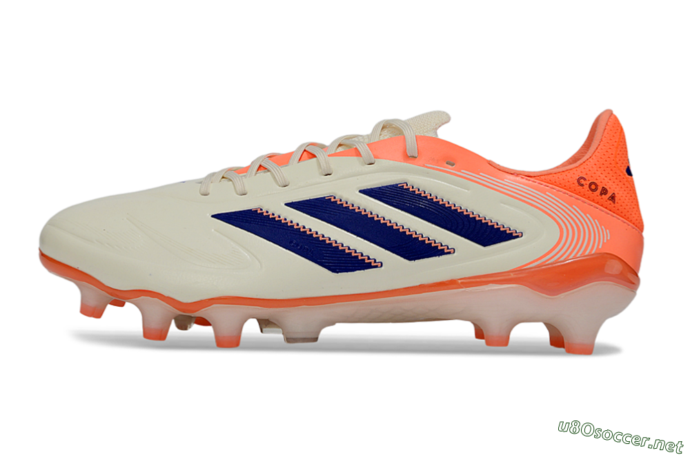 Men's Adidas Copa Pure 3 FG Football Boots - White/Vibrant Orange/Navy Blue 0